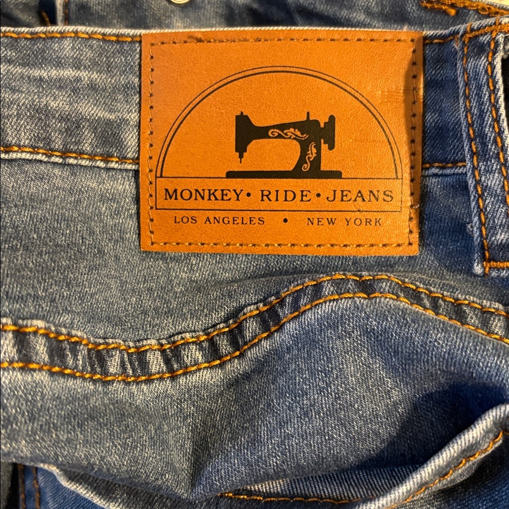 Monkey Ride High Rise Slim Straight Leg Jeans 7 / 28 - Picture 10 of 10
